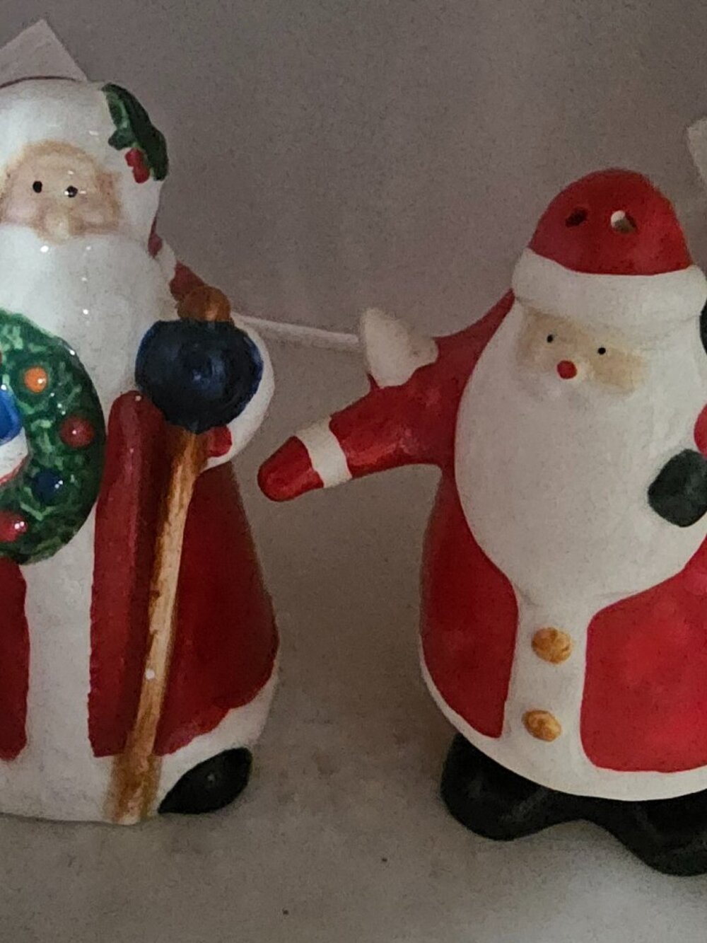 2 Santa Salt and Pepper Shakers - New without Tags